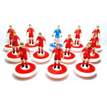 Subbuteo Andrew Table Soccer Denmark 1986 World Cup Team on Classic Lightweight bases